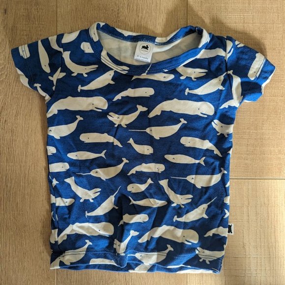 Little & Lively ALL-OVER PRINT SLIM-FIT T-SHIRT Whales - Picture 2 of 2